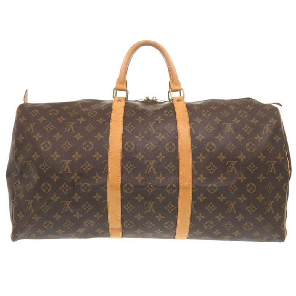 LOUIS VUITTON Authentic Brown Monogram Keepall 55 Boston Bag - Picture 2 of 10